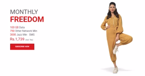 Jazz Monthly Freedom Package 100GB